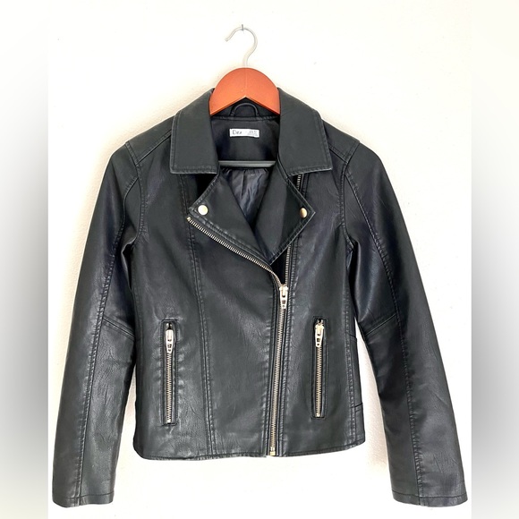 Dex Faux Leather Moto Jacket XS - Picture 1 of 4